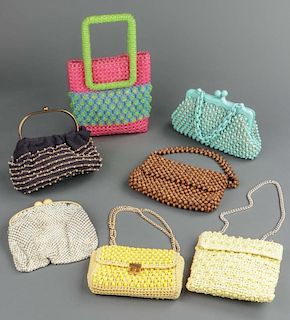 7 Vintage 1960's Colorful Bags/Purses