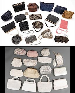 34 Antique/Vintage Hand Beaded Lady's Bags
