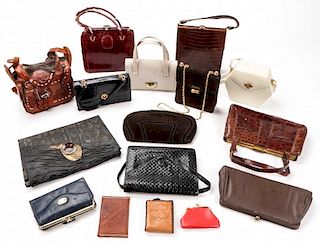 16 Vintage Leather/Crocodile/Snakeskin Purses