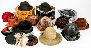 Collection of Vintage/Antique Lady's Hats