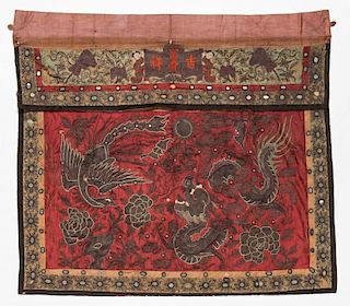 Antique Dragon/Phoenix Temple Hanging