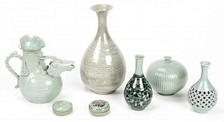Collection of 7 Japanese Ceramics