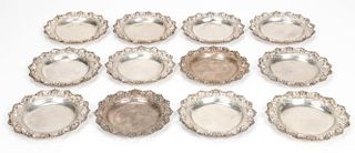 12 Bailey Banks & Biddle Silver Plates: 55 ozt