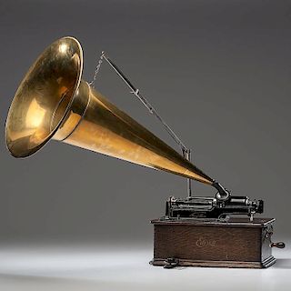 Edison Home Cylinder Phonograph with Cylinders