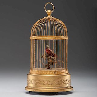 French Automaton Musical Bird Cage