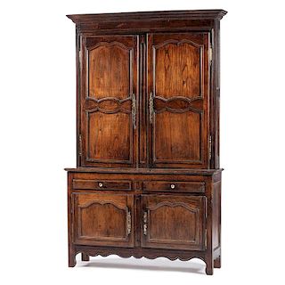 French Provincial Two-Piece Cupboard