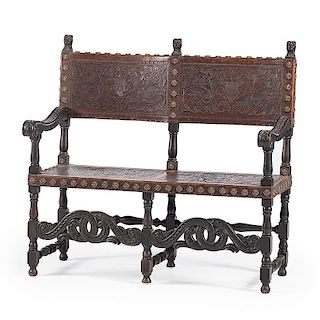 Portuguese Renaissance-style Carved Bench