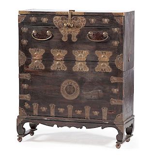 Chinese Chest with Brass Mounts