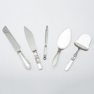 Georg Jensen Sterling Serving Pieces and Letter Opener