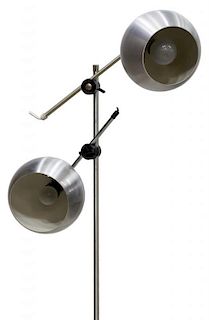 MID-CENTURY MODERN TWO-LIGHT FLOOR LAMP