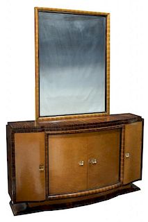 FRENCH ART DECO MIRRORED CABINET
