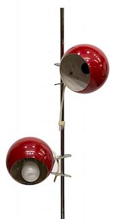 MID-CENTURY MODERN TWO-LIGHT EYEBALL FLOOR LAMP