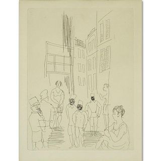 Raoul Dufy, French (1877-1953) Etching "French Pastry Chefs" Marked R. DUFY - Gravure originale in pencil lower left.