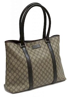 GUCCI DIAMANTE GG COATED CANVAS LARGE TOTE BAG