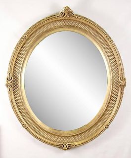Italian Style Oval Giltwood Wall Mirror
