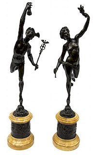 AFTER BOLOGNE & FULCONIS BRONZES,MERCURY & FORTUNA