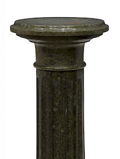 VERDE MARBLE PEDESTAL OR PLANT STAND