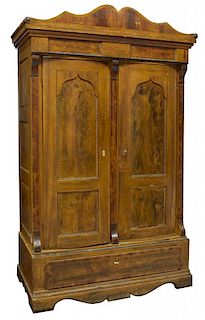 ANTIQUE 19TH C. CONTINENTAL TWO-DOOR ARMOIRE