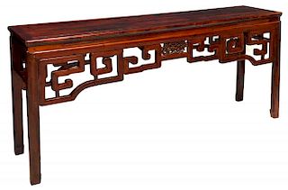 CHINESE ROSEWOOD FRETWORK ALTAR TABLE