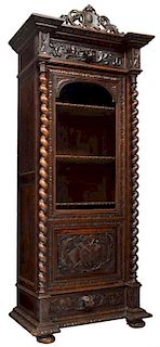 CARVED FRENCH RENAISSANCE REVIVAL BOOKCASE
