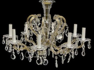 MARIA THERESA STYLE EIGHT-LIGHT CHANDELIER, 20TH C