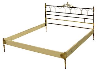 ITALIAN BRASS BED IN THE STYLE OF MAISON BAGUES
