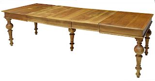 SCANDINAVIAN PINE DINING TABLE WITH THREE LEAVES