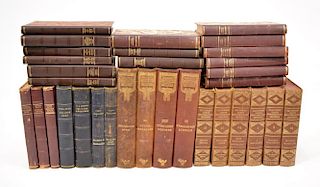 (32) DANISH LEATHER BOUND LIBRARY BOOKS
