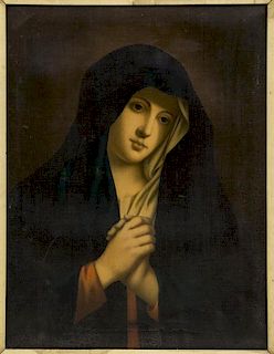 ITALIAN PRINT ON CANVAS, OUR LADY OF SORROWS