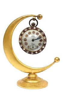Henry Birks & Sons Crescent Moon Dresser Clock