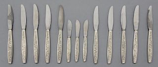 (13)INTERNATIONAL VALENCIA STERLING HANDLED KNIVES