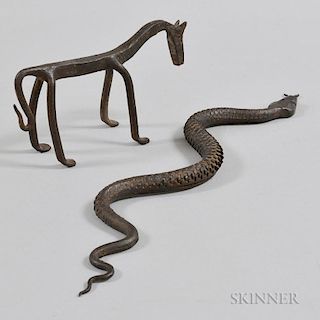 Forged File Snake and Horse