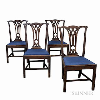 Set of Four Chippendale Mahogany Side Chairs