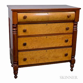 Late Federal Maple and Cherry Chest of Drawers