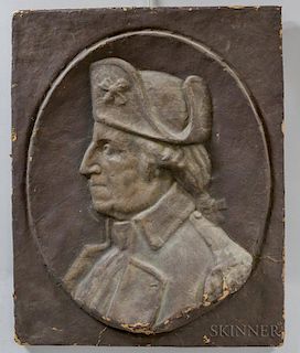 Boston Papier-mache Co. Plaque of George Washington