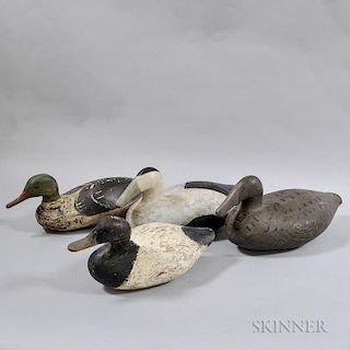 Four Carved and Painted Decoys
