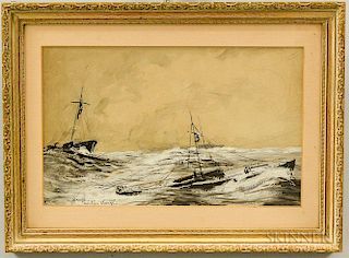 Framed Frederick and Coulton Waugh Oil on Board of a Nautical Scene