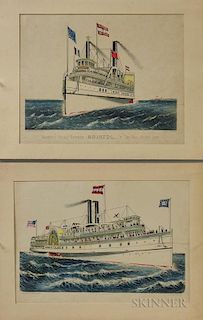Two Currier & Ives Hand-colored Lithographs