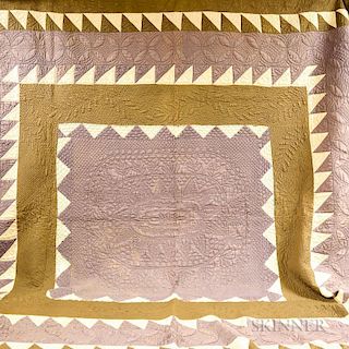 Geometric Silk Patchwork Quilt