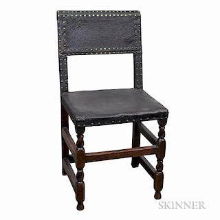 Baroque Carved Oak Side Chair