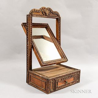 Tramp Art Dressing Mirror