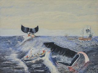 Charles Howard (American, fl. 20th Century)       Whaling Scene