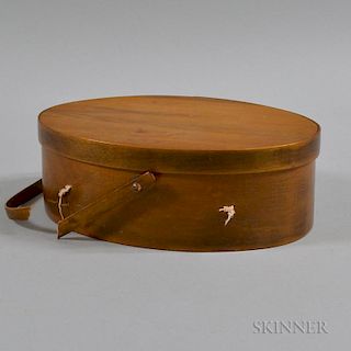 Shaker-style Handled Oval Sewing Box