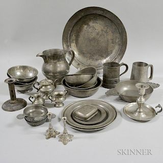 Group of Pewter Tableware Items