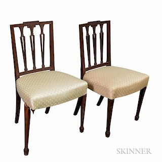 Pair of Federal Square-back Side Chairs