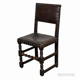Baroque Carved Oak Side Chair