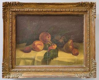 Edward Leavitt (American, 1842-1904)       Still Life with Fruit.