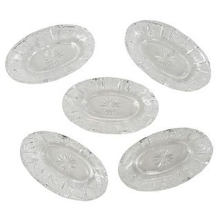 28 Cut Crystal Oval Dishes