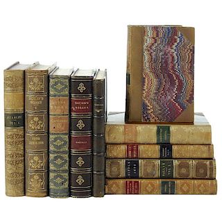 132 Assorted Leather Bound Books