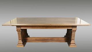 Italian Renaissance Style Oak Dining Table